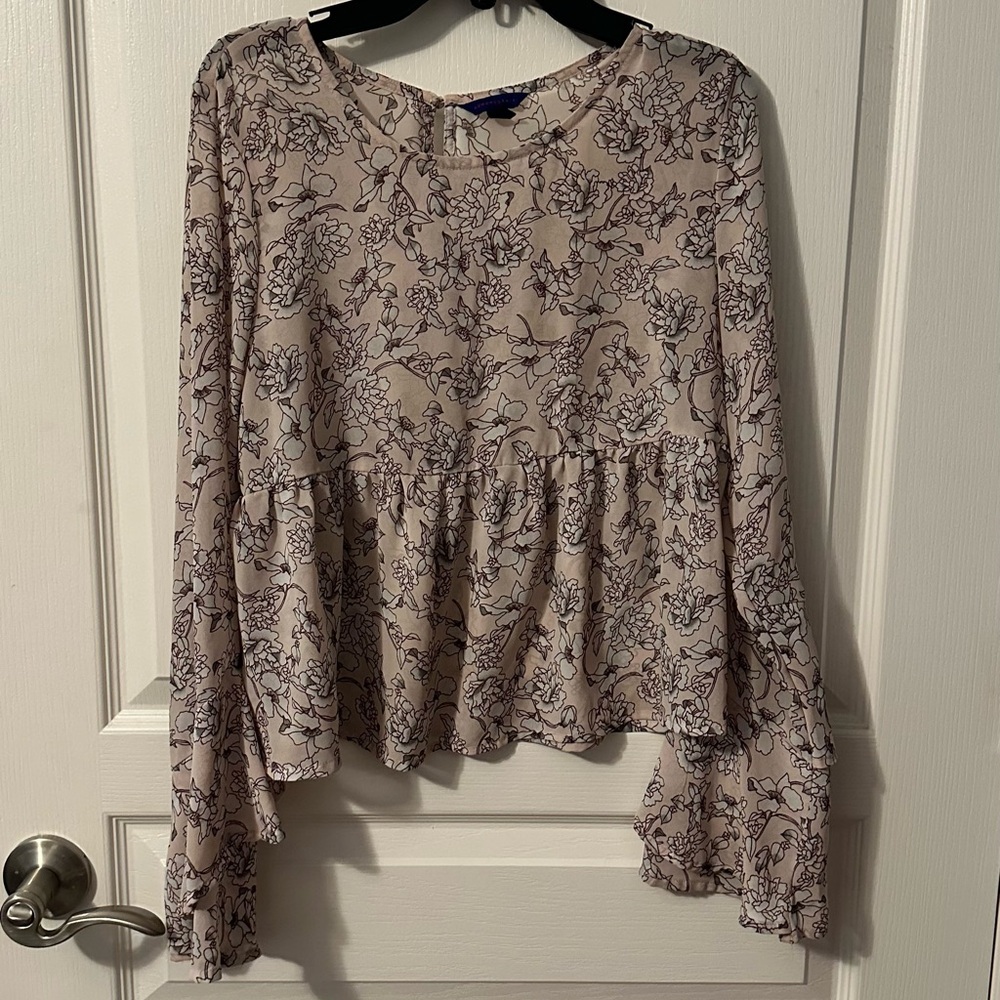 Cute Chiffon Material Floral Top